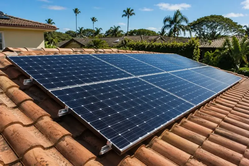 Installation de panneaux solaires à la Jarne
